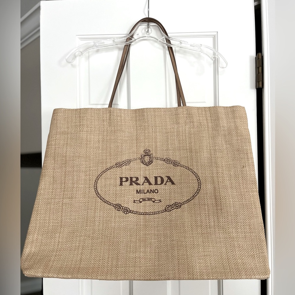 Prada Raffia Tote